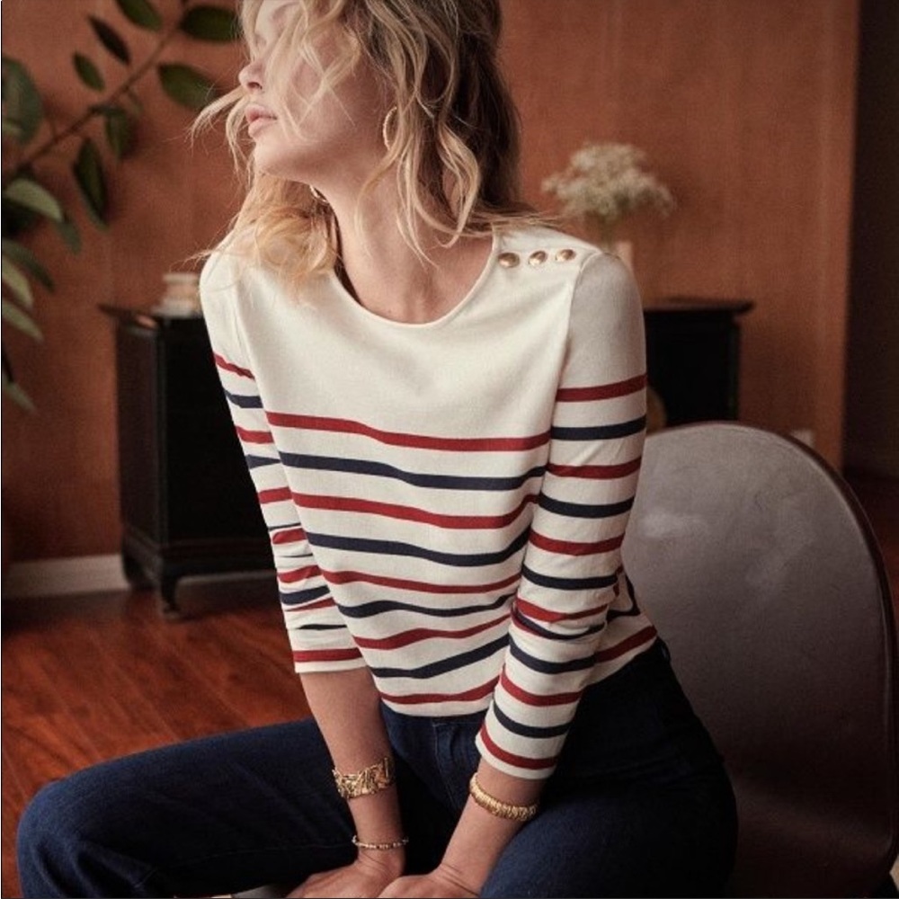 Sézane Loic marinière striped shirt